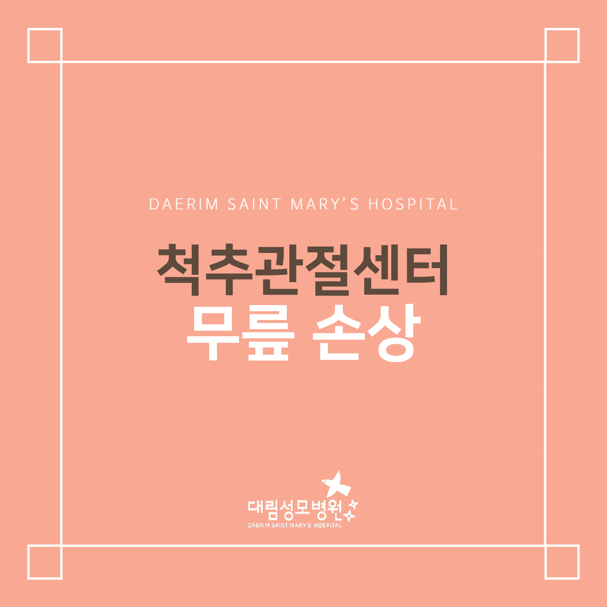 [척추관절센터] 무릎 손상  